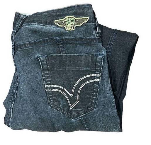 Von Dutch  Vintage SUPER RARE Reversible Denim Patchwork Skinny Jeans Size 27 (US