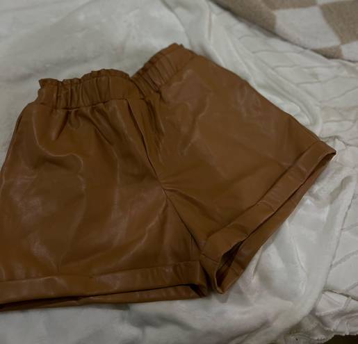 Forever 21 Faux Leather High Top-Waisted Shorts