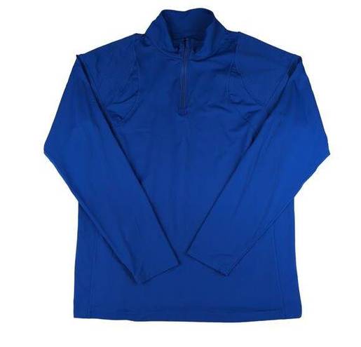  Ariattek Cobalt Blue Quarter Zip Long Sleeve Pullover - Women's Size XL