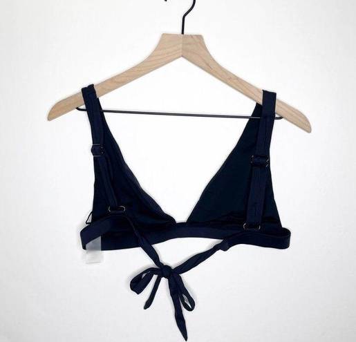 Good American  Sexy Boost Triangle Bikini Top Tie Back in Black. Size 3 L