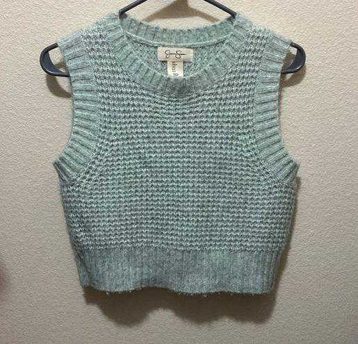 Jessica Simpson Green Cropped Sweater Vest