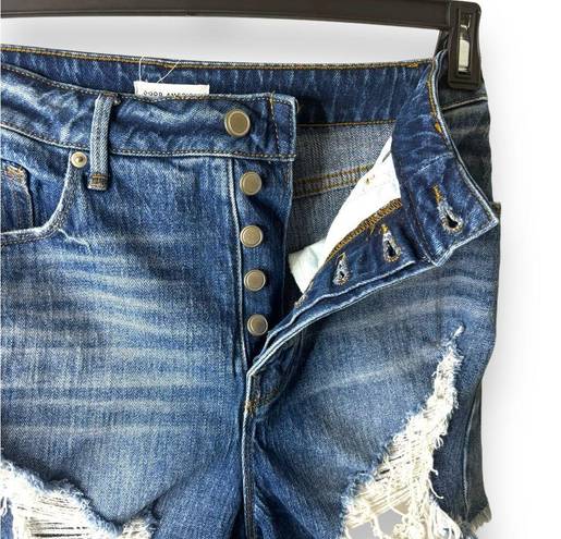 Good American  High Rise Boho Distressed Shorts - Size 4/27