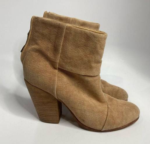 Rag and Bone  Newbury Canvas ankle boots camel size 9.5