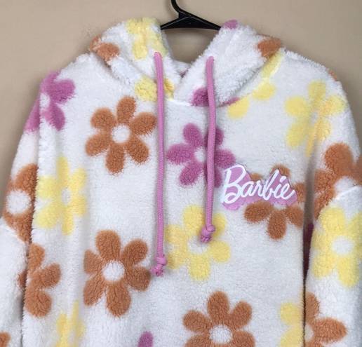 Grayson Threads NWT  Women’s Barbie Embroidered Fleece Sherpa Floral Print Hoodie