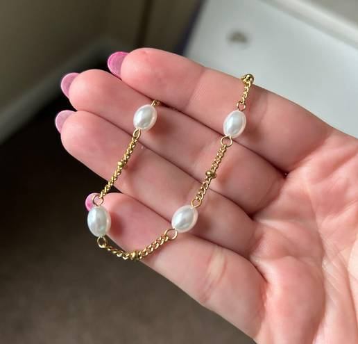 Gold And Pearl Bracelet