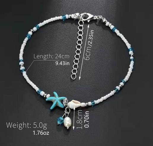 Women's Beaded Starfish Anklet