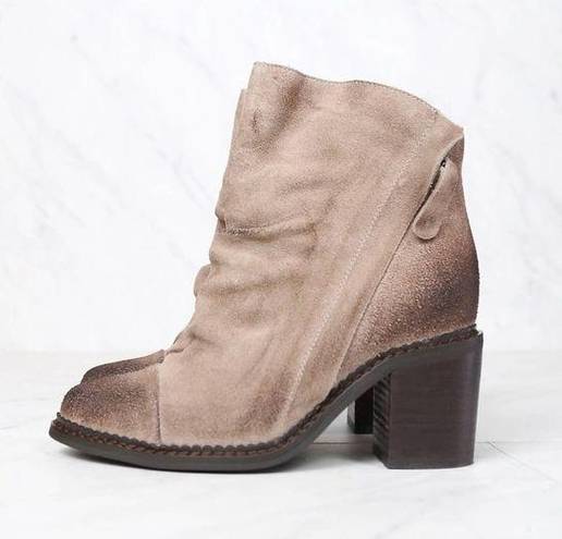 sbicca  - Millie Women's Suede Leather Ankle Booties in Beige Size 8.5