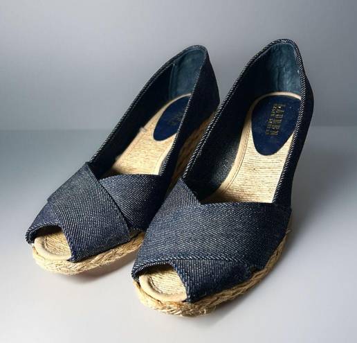 Ralph Lauren Cecilia Espadrille  Denim  Wedges