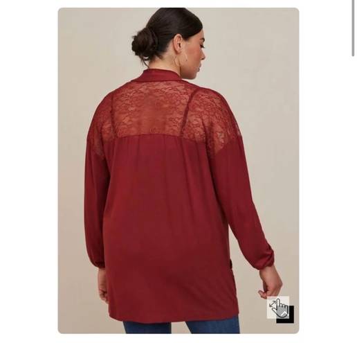 Torrid Red Super Soft Cardigan Top 