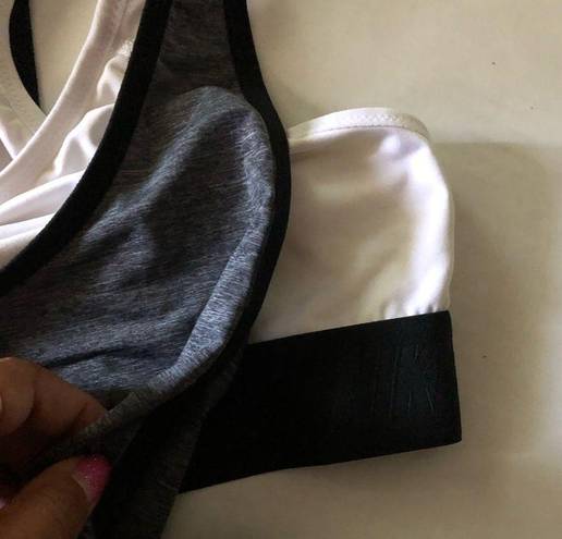 Nike  gray tank with white sports bra inside