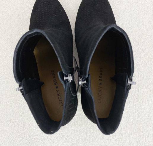 Lucky Brand LP PETRE Black Suede Booties