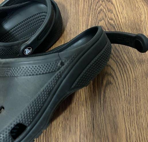 Crocs FLAWED  Black Classic Rubber Slip On Clogs Size 8 Women’s 6 Men’s $50