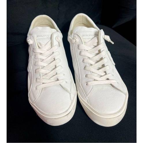 Blanc Philippe Model Paris White Leather PRSX Basic  Low Sneakers Size 41 US 11