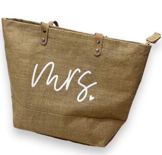 ma*rs “” Bridal Canvas Beach Zippered Tote Bag