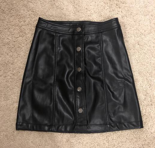 No Bo Mini Leather Skirt