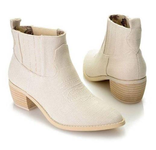 Band of Gypsies  Borderline Linen Canvas ECRU Boots