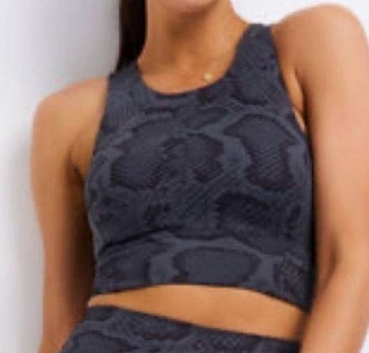 Anthropologie  Allfenix Snakeskin Long Line Padded Sports Bra Top XS