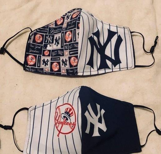 Set of 2 NY Yankees Face cover Unisex Blue