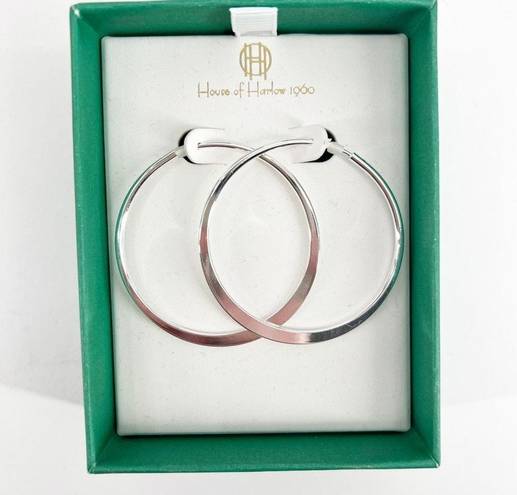 House of Harlow NIB  1960 Classic Hoops Silver