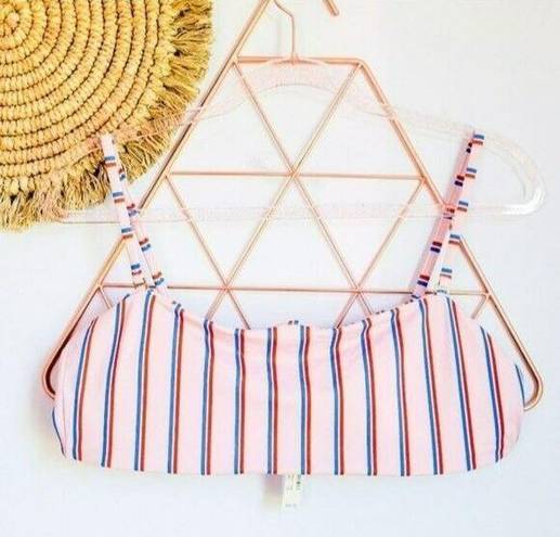 Madewell , New, Second Wave Pink Bandeau Bikini Swim Top in Paseo Stripe  Size XL - $15 New With Tags - From Dawn