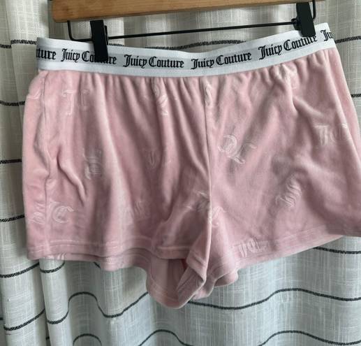 Juicy Couture Pink Velvet Shorts