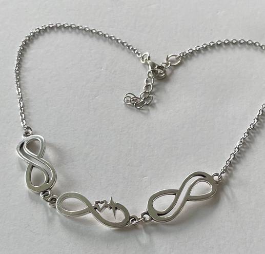 infinity Charm Choker Necklace