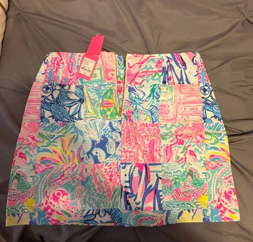 Lilly Pulitzer Multi-Color Patchwork Skort