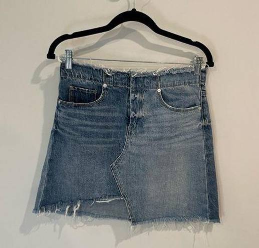 Chelsea and Violet  Two-Tone Distressed Denim Skirt