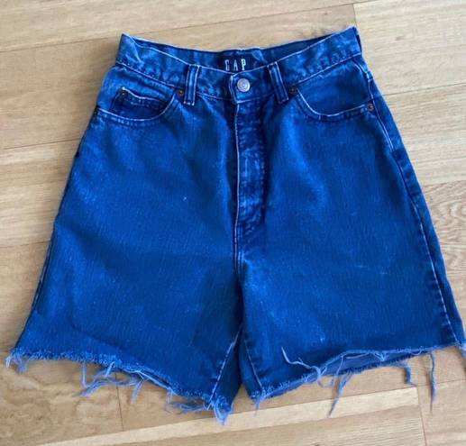 Gap High Waist Cutoff Jean Shorts Dark Wash Size 4