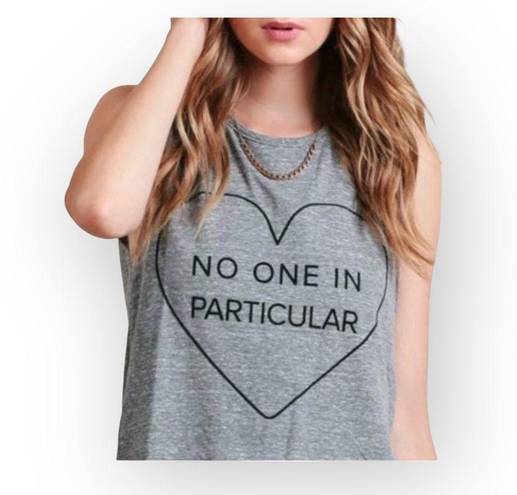 Lovers + Friends new  ᯾ No One in Particular Muscle Tee Tank ᯾ Sweatshirt Grey ᯾