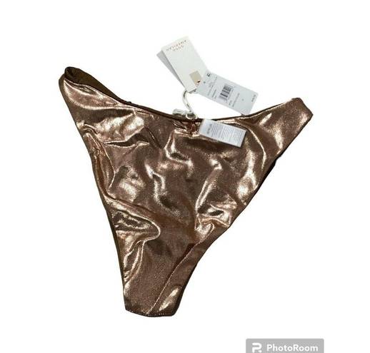 Good American  Foil Better Bikini Rev Bottom Mocha Metallic Bronze Size 3/L