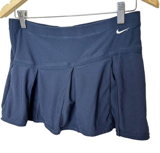 NikeCourt Dri-FIT Victory Women's Blue Flouncy Tennis Skirt Size Small