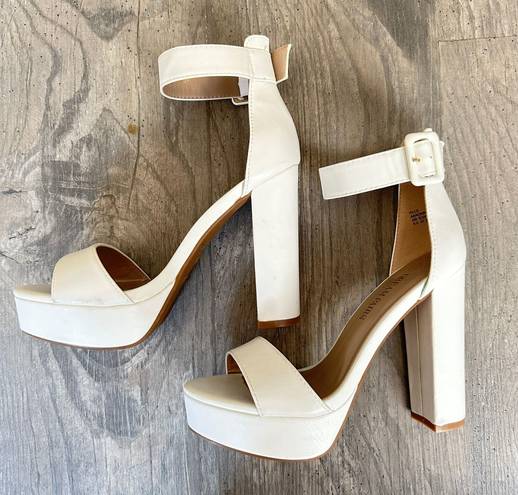 White Platform Heels Size 6.5