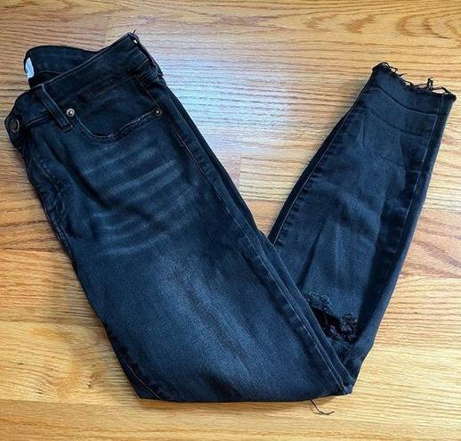 Pistola  Arielle Skinny Distressed Frayed Hem Black Jeans Size 29