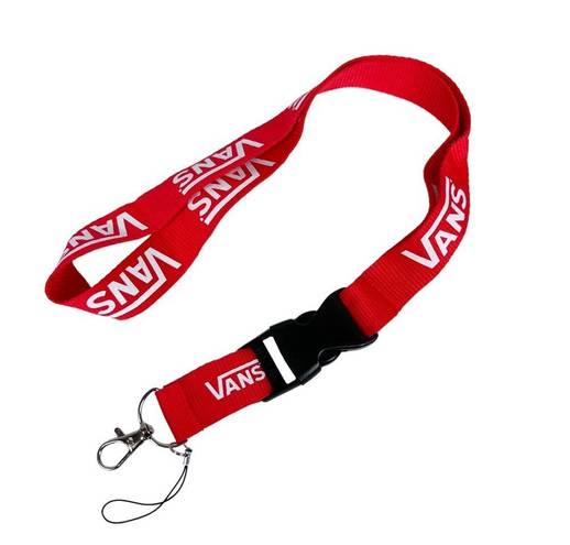 Vans  Spellout Red Lanyard Detachable Keychain