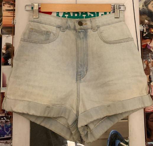 American Apparel Light Wash Jean Shorts