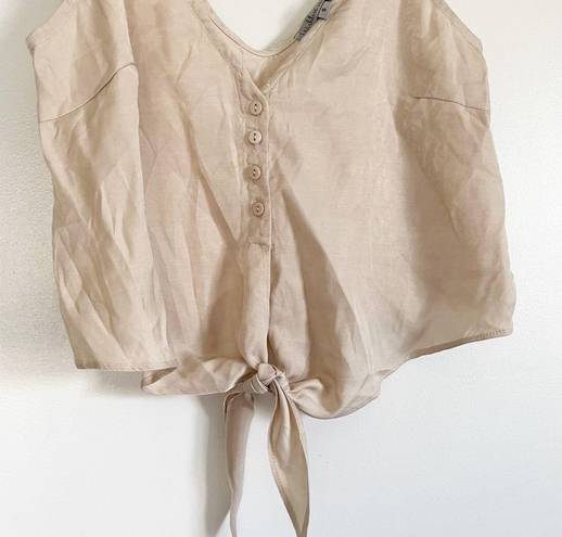 Wishlist  Button Cami Tie Waist Cream Small