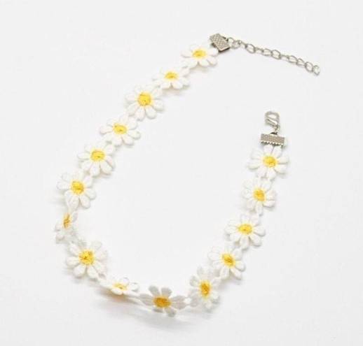 Daisy Embroidered  Choker Necklace