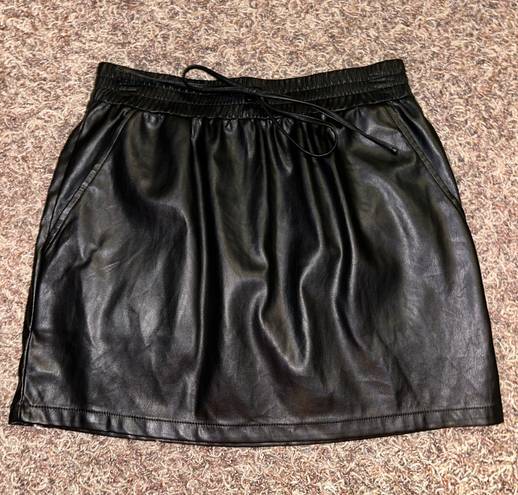 Leather Skirt Black