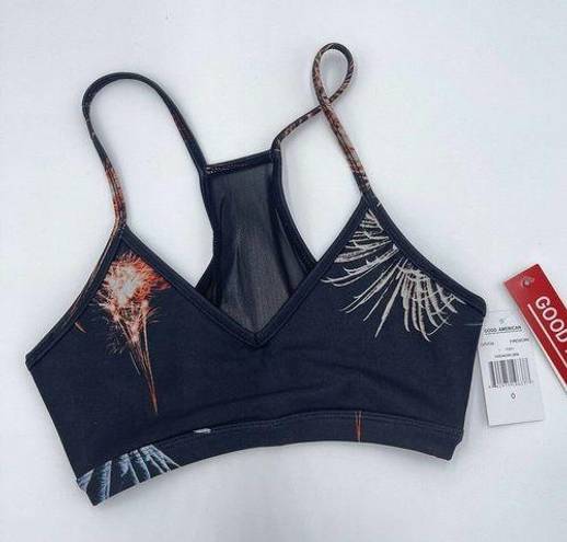 Good American  Barely There Firework Sports Bra