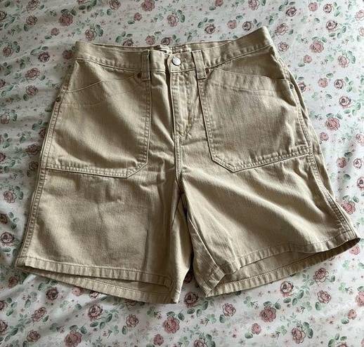 Faded Glory  Vintage high waisted khaki mom denim cargo style shorts size 6