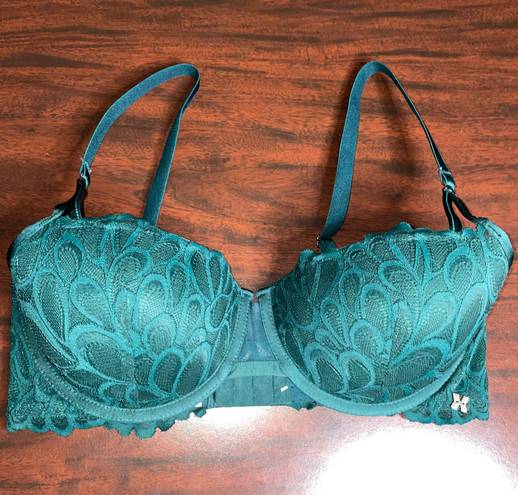 Savage X Fenty Dark Green Lace Bra