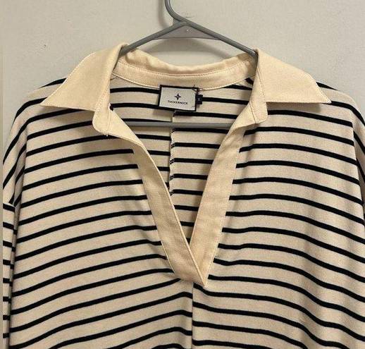 Tuckernuck  Navy Stripe Ashton Knit Polo Dress size Small (S)