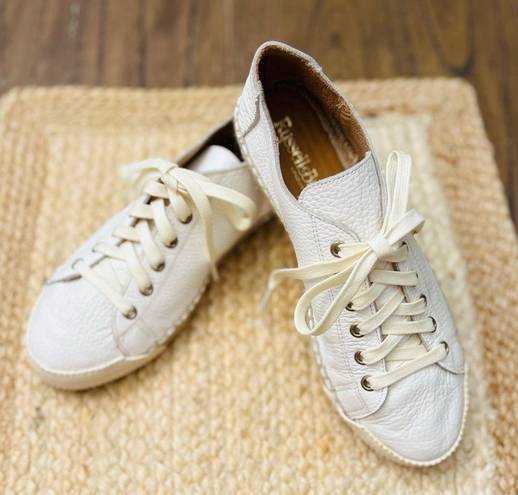 Russell  & Bromley Sugar Rush Plimsole White Leather Espadrille Sneakers Size 8