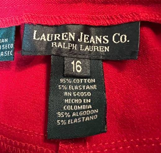 Krass&co Lauren Jeans . Ralph Lauren Red Pants Madison Ave Jeans Metal Clasp Accent 16