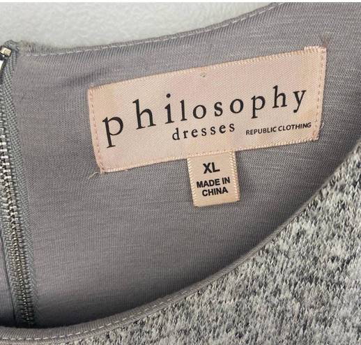 Philosophy - light gray long sleeve midi dress