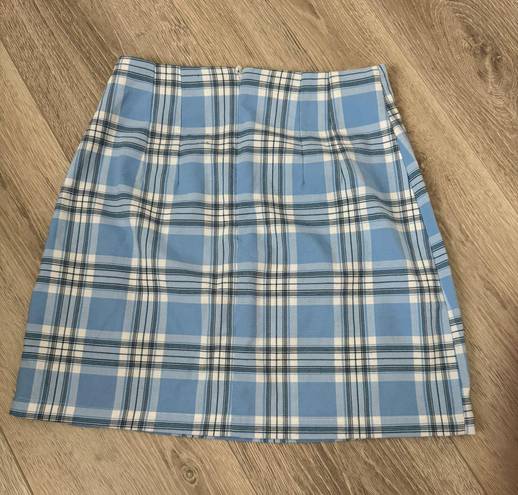 Brandy Melville Plaid Blue Skirt