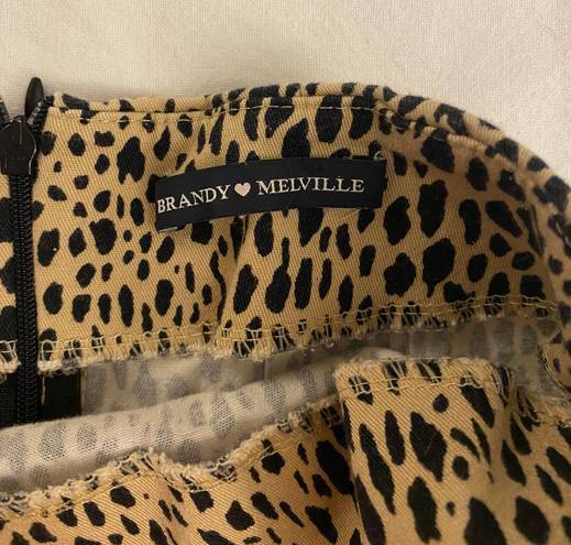 Brandy Melville Leopard Print Skirt