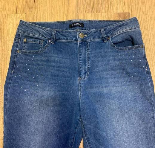 D Jeans Womens Jeans  Skinny Ankle 14/28 Bling Front