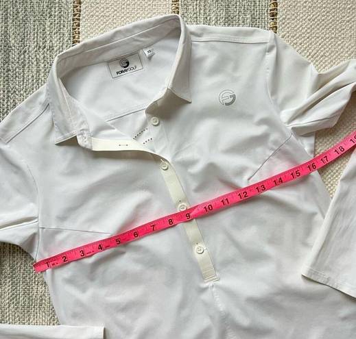Polo Foray Golf Core LS White 1/2 Button Long Sleeve Pullover  Shirt Women’s XS